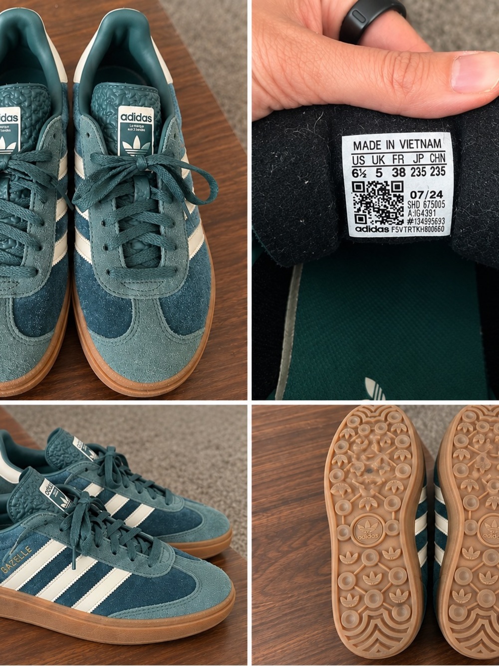 adidas Women’s Gazelle Bold 'Mineral Green Velvet'